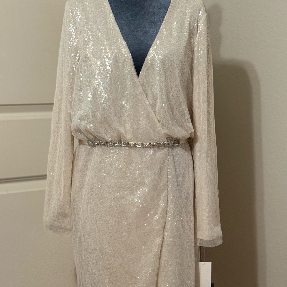 White sequin mini